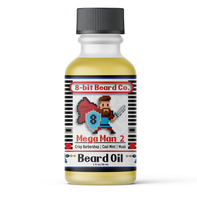 Mega Man 2 | Beard Oil - Crisp Barbershop, Cool Mint, Musk