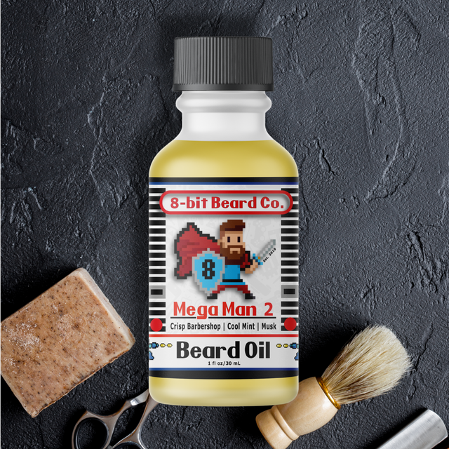 Mega Man 2 | Beard Oil - Crisp Barbershop, Cool Mint, Musk