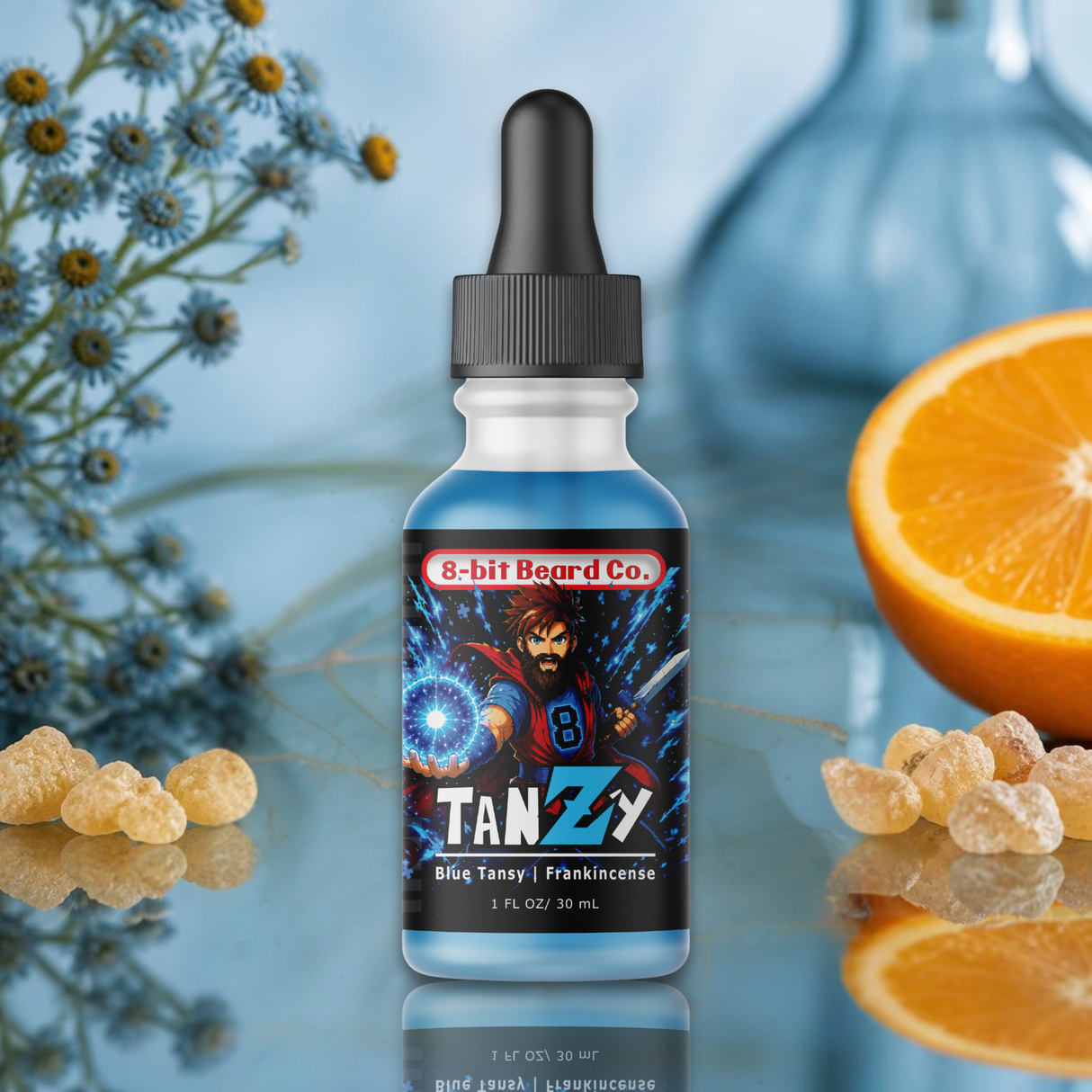 TanZy | Beard Oil - Blue Tansy, Sweet Orange, Frankincense