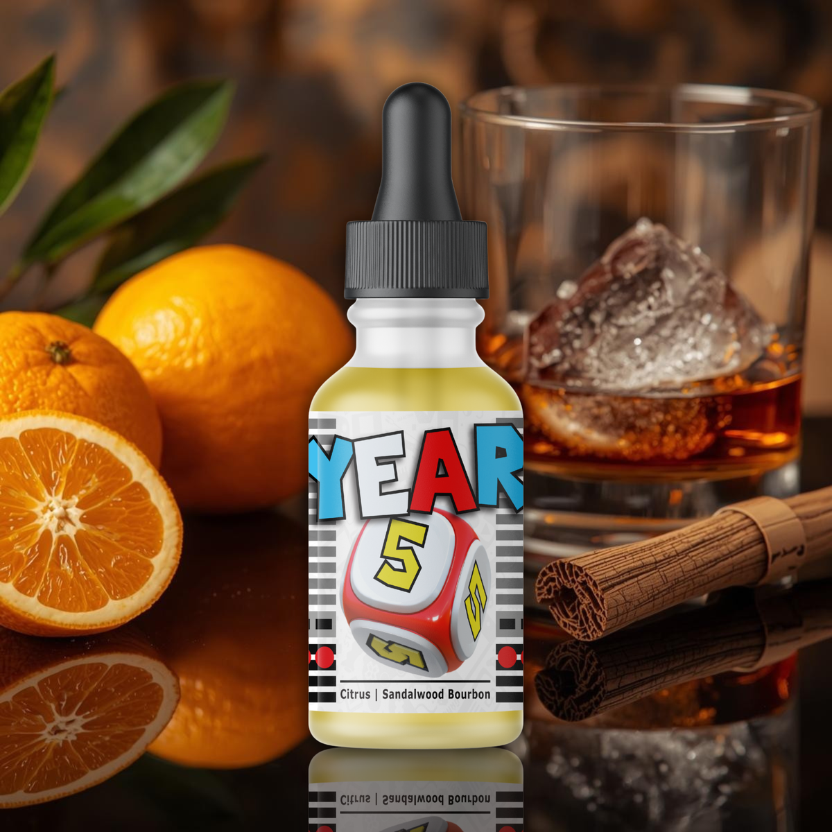 Year 5 | Beard Oil (Limited) - Citrus, Sandalwood Bourbon – 8bit Beard Co.