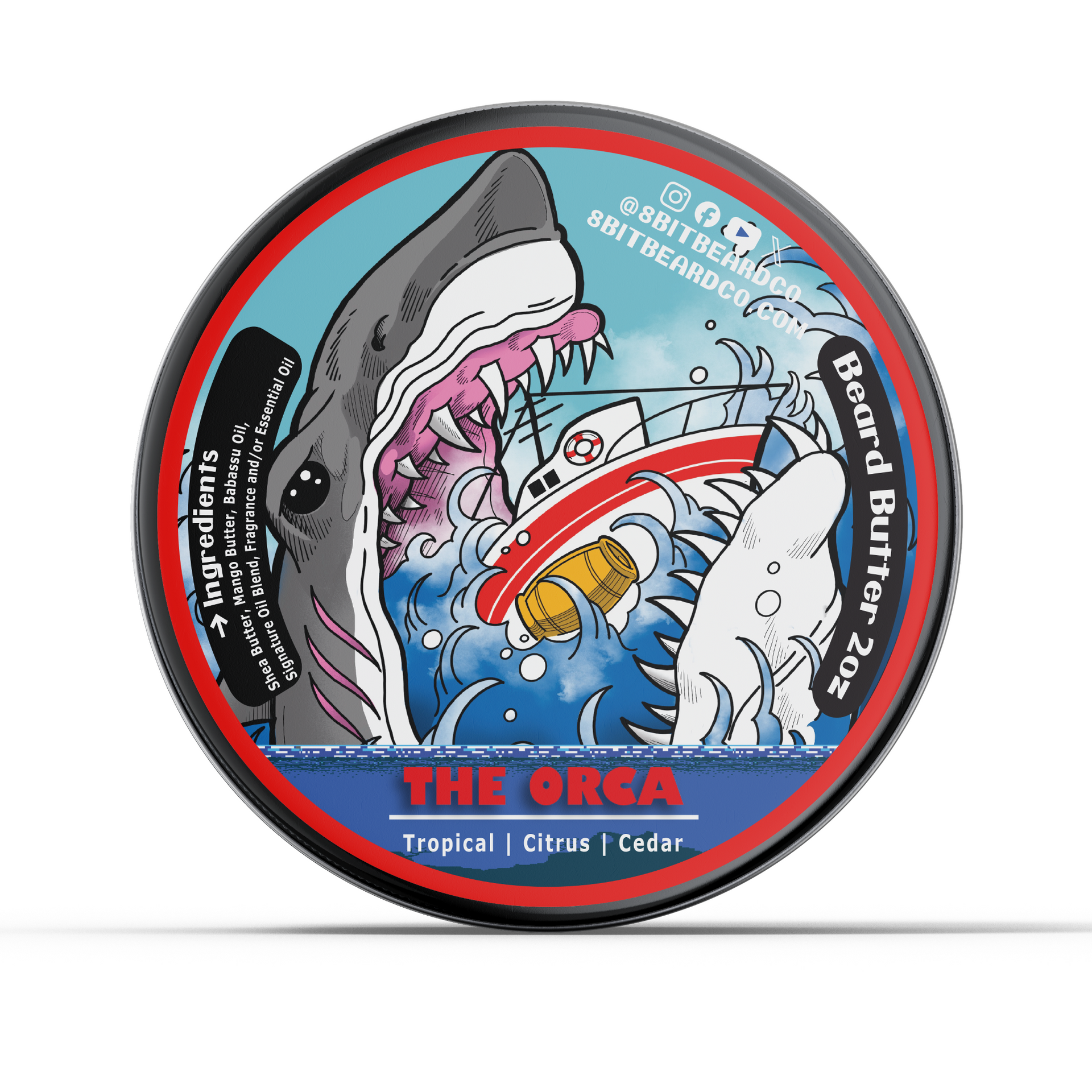 The ORCA | Beard Butter (Limited) - Tropical, Citrus, Cedar – 8bit
