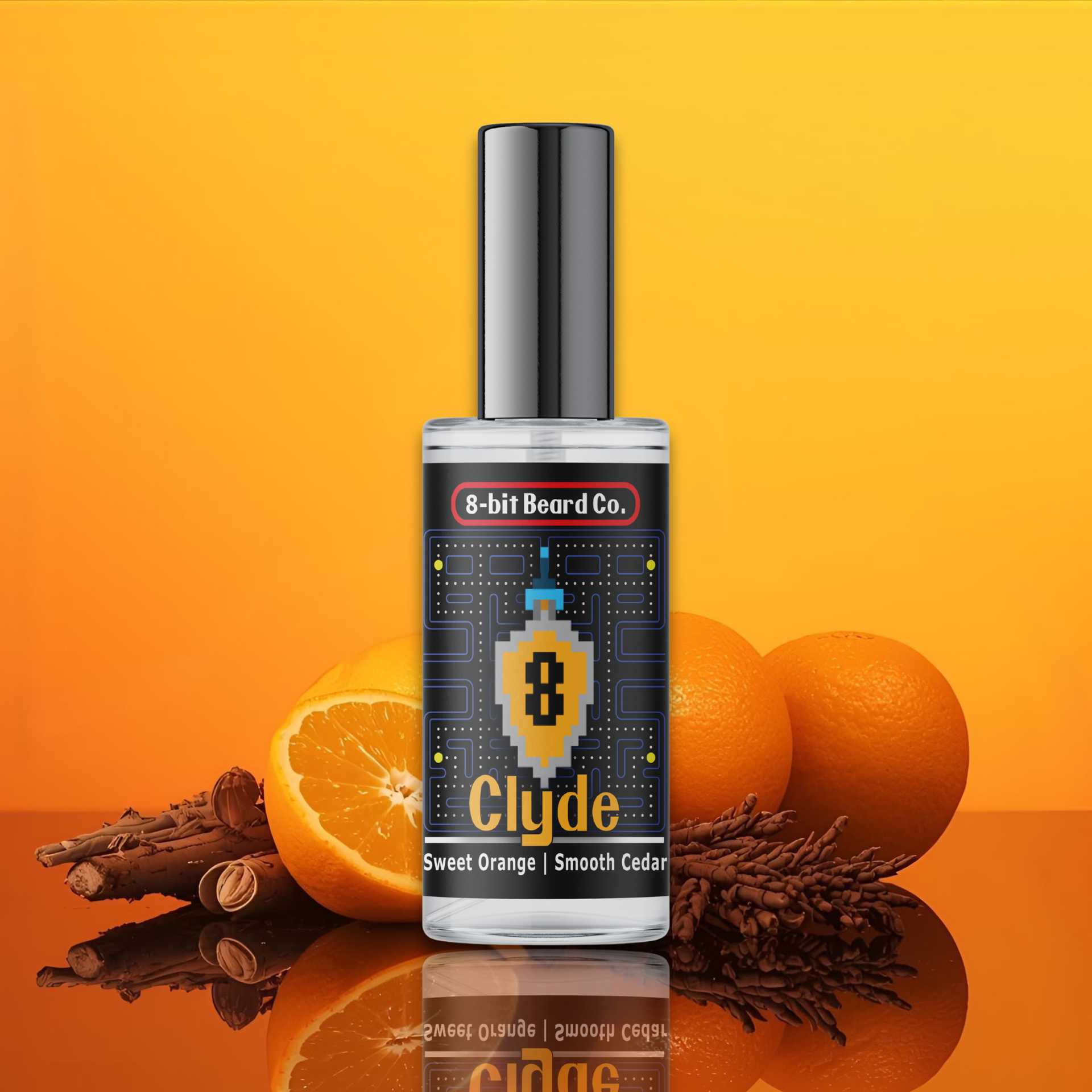 Clyde Parfum | Orange & Patchouli Cologne | 8bit Beard Co.
