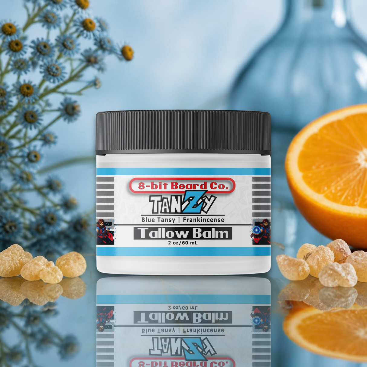 TanZy | Tallow Balm - Blue Tansy, Sweet Orange, Frankincense