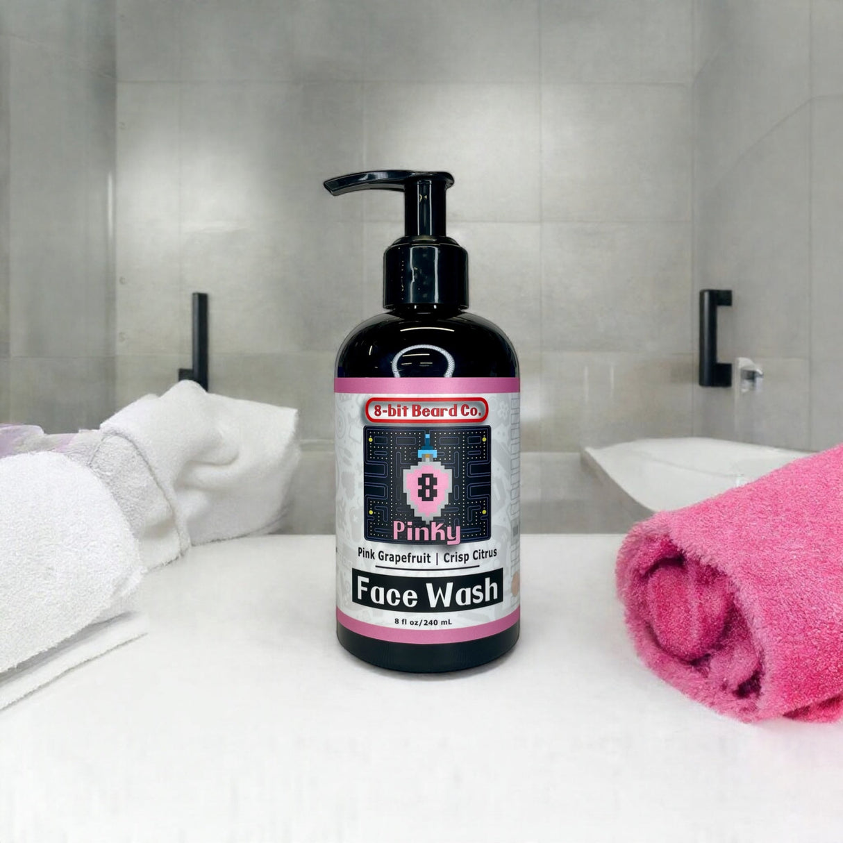 Pinky | Activated Charcoal Face Wash - Bright Pink Grapefruit, Fresh Citrusy Burst