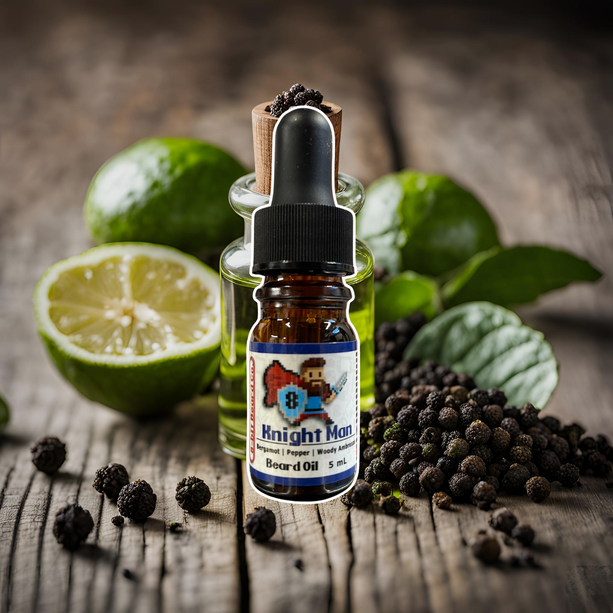 Knight Man | Beard Oil - Bergamot, Pepper, Woodsy