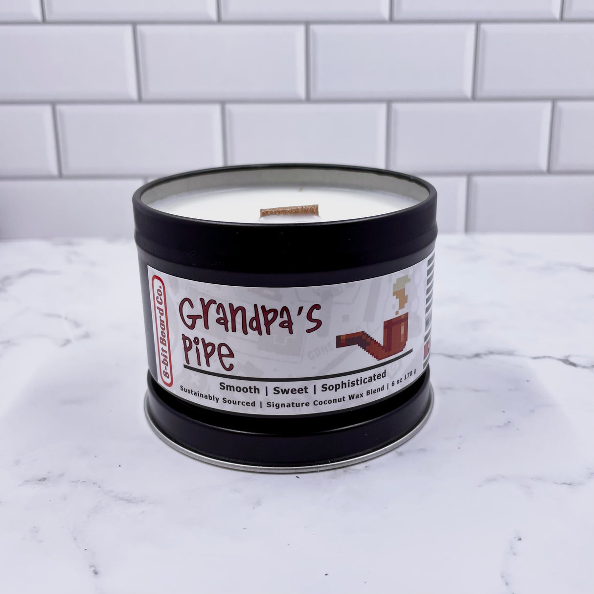 Grandpa's Pipe | Candle 6 oz - Sweet Vanilla, Smooth Tobacco